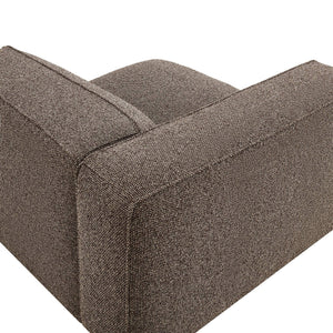 Modway Furniture Auren Bouclé Modular Lounge Chair with Pocket Springs for Contemporary Living Rooms Brown EEI-7675-ETH