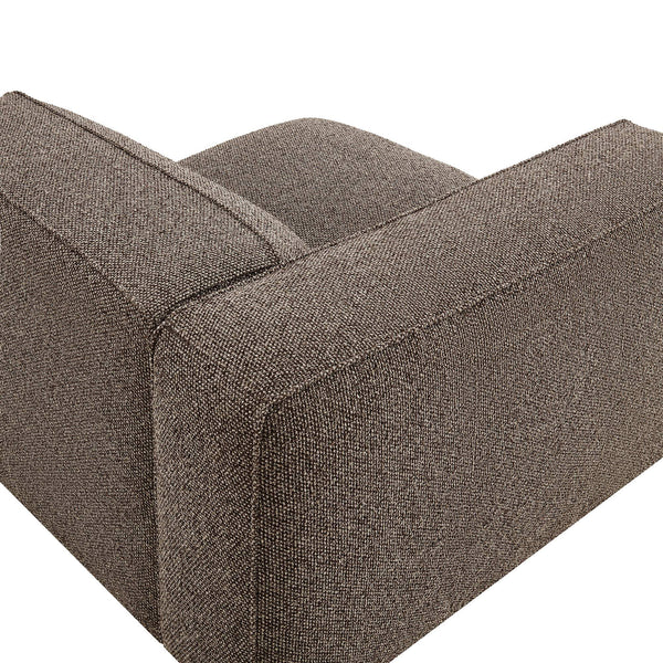Modway Furniture Auren Bouclé Modular Lounge Chair with Pocket Springs for Contemporary Living Rooms Brown EEI-7675-ETH