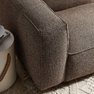 Modway Furniture Auren Bouclé Modular Lounge Chair with Pocket Springs for Contemporary Living Rooms Brown EEI-7675-ETH