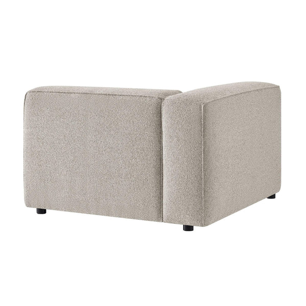 Modway Furniture Auren Bouclé Modular Lounge Chair with Pocket Springs for Contemporary Living Rooms Gray EEI-7675-FOG