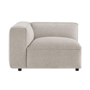 Modway Furniture Auren Bouclé Modular Lounge Chair with Pocket Springs for Contemporary Living Rooms Gray EEI-7675-FOG