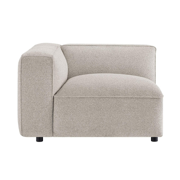 Modway Furniture Auren Bouclé Modular Lounge Chair with Pocket Springs for Contemporary Living Rooms Gray EEI-7675-FOG