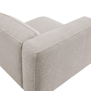 Modway Furniture Auren Bouclé Modular Lounge Chair with Pocket Springs for Contemporary Living Rooms Gray EEI-7675-FOG
