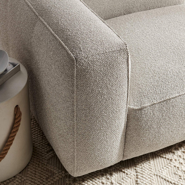 Modway Furniture Auren Bouclé Modular Lounge Chair with Pocket Springs for Contemporary Living Rooms Gray EEI-7675-FOG