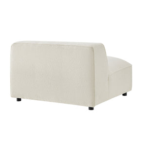 Modway Furniture Auren Bouclé Lounge Chair Armless Modular Pocket Spring Seat for Living Rooms White EEI-7676-CRE