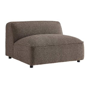 Modway Furniture Auren Bouclé Lounge Chair Armless Modular Pocket Spring Seat for Living Rooms Brown EEI-7676-ETH