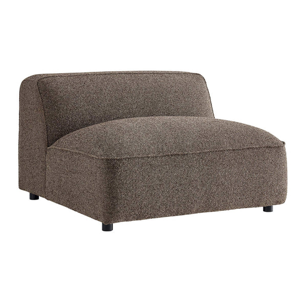 Modway Furniture Auren Bouclé Modular Sectional Five Piece Low Profile Lounge Sofa for Living Rooms Brown EEI-7725-ETH
