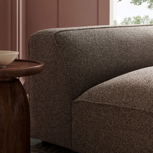 Modway Furniture Auren Bouclé Lounge Chair Armless Modular Pocket Spring Seat for Living Rooms Brown EEI-7676-ETH
