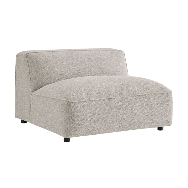 Modway Furniture Auren Bouclé Modular Sectional Five Piece Low Profile Lounge Sofa for Living Rooms Gray EEI-7725-FOG