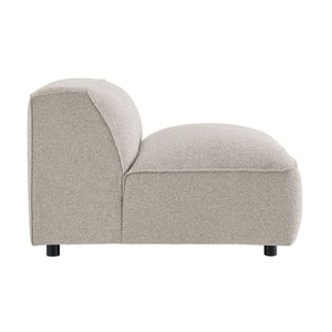 Modway Furniture Auren Bouclé Lounge Chair Armless Modular Pocket Spring Seat for Living Rooms Gray EEI-7676-FOG