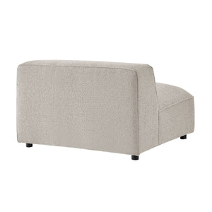 Modway Furniture Auren Bouclé Lounge Chair Armless Modular Pocket Spring Seat for Living Rooms Gray EEI-7676-FOG