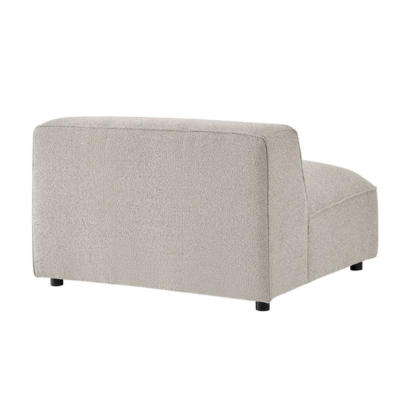 Modway Furniture Auren Bouclé Lounge Chair Armless Modular Pocket Spring Seat for Living Rooms Gray EEI-7676-FOG