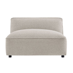 Modway Furniture Auren Bouclé Lounge Chair Armless Modular Pocket Spring Seat for Living Rooms Gray EEI-7676-FOG