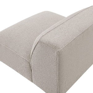 Modway Furniture Auren Bouclé Lounge Chair Armless Modular Pocket Spring Seat for Living Rooms Gray EEI-7676-FOG