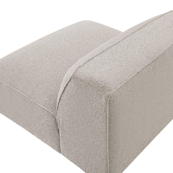 Modway Furniture Auren Bouclé Lounge Chair Armless Modular Pocket Spring Seat for Living Rooms Gray EEI-7676-FOG