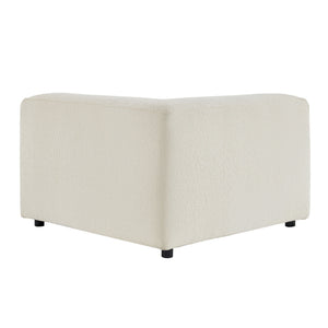 Modway Furniture Auren Modway Bouclé Corner Module Pocket Spring Sectional Chair for Living Rooms White EEI-7677-CRE