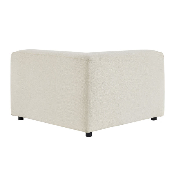 Modway Furniture Auren Modway Bouclé Corner Module Pocket Spring Sectional Chair for Living Rooms White EEI-7677-CRE
