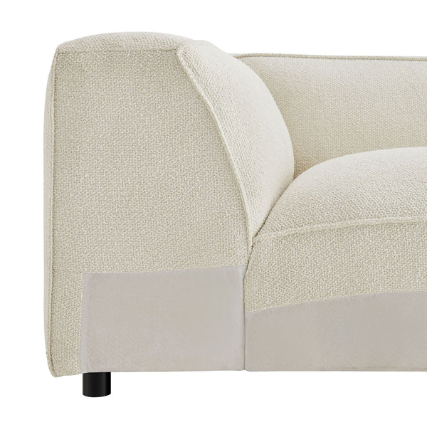 Modway Furniture Auren Modway Bouclé Corner Module Pocket Spring Sectional Chair for Living Rooms White EEI-7677-CRE