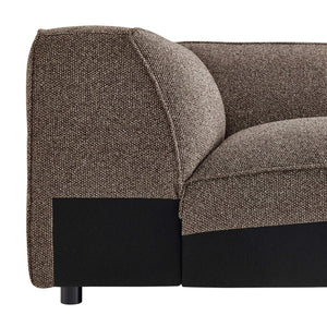Modway Furniture Auren Modway Bouclé Corner Module Pocket Spring Sectional Chair for Living Rooms Brown EEI-7677-ETH