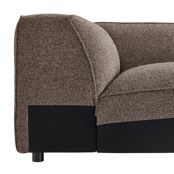Modway Furniture Auren Modway Bouclé Corner Module Pocket Spring Sectional Chair for Living Rooms Brown EEI-7677-ETH