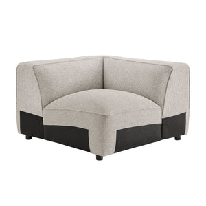 Modway Furniture Auren Modway Bouclé Corner Module Pocket Spring Sectional Chair for Living Rooms Gray EEI-7677-FOG