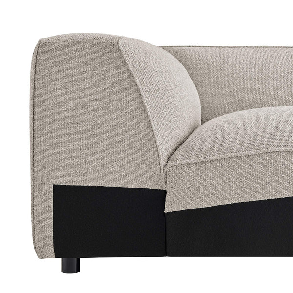 Modway Furniture Auren Modway Bouclé Corner Module Pocket Spring Sectional Chair for Living Rooms Gray EEI-7677-FOG