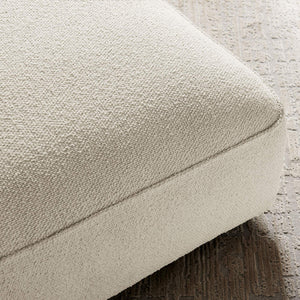Modway Furniture Auren Bouclé Square Ottoman with Lattice Fabric Modular Living Room Footrest Seating White EEI-7678-CRE