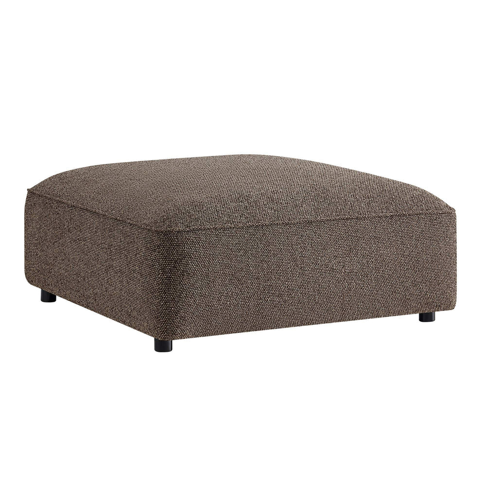 Modway Furniture Auren Bouclé Square Ottoman with Lattice Fabric Modular Living Room Footrest Seating Brown EEI-7678-ETH