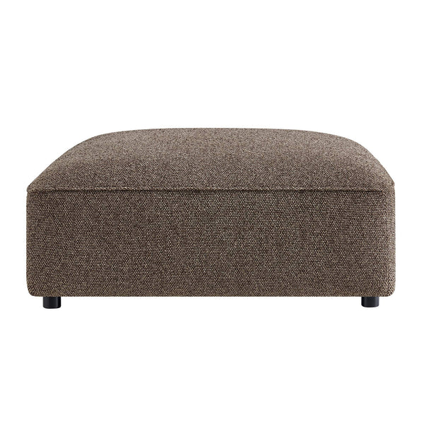 Modway Furniture Auren Bouclé Square Ottoman with Lattice Fabric Modular Living Room Footrest Seating Brown EEI-7678-ETH