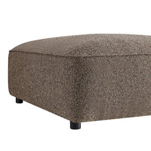 Modway Furniture Auren Bouclé Square Ottoman with Lattice Fabric Modular Living Room Footrest Seating Brown EEI-7678-ETH