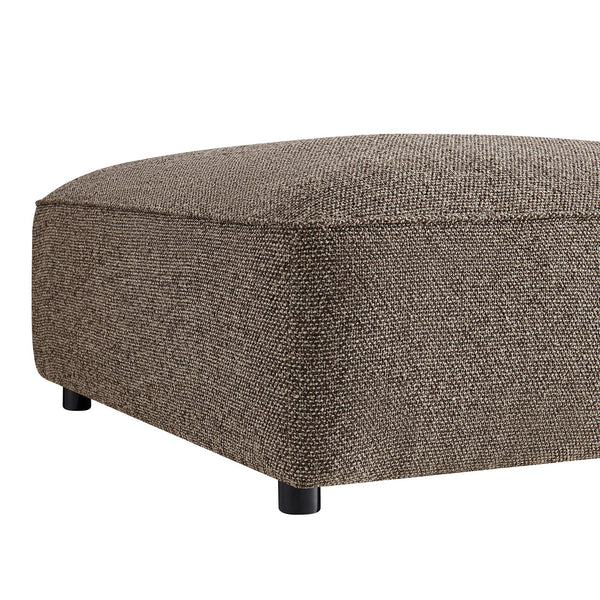 Modway Furniture Auren Bouclé Square Ottoman with Lattice Fabric Modular Living Room Footrest Seating Brown EEI-7678-ETH