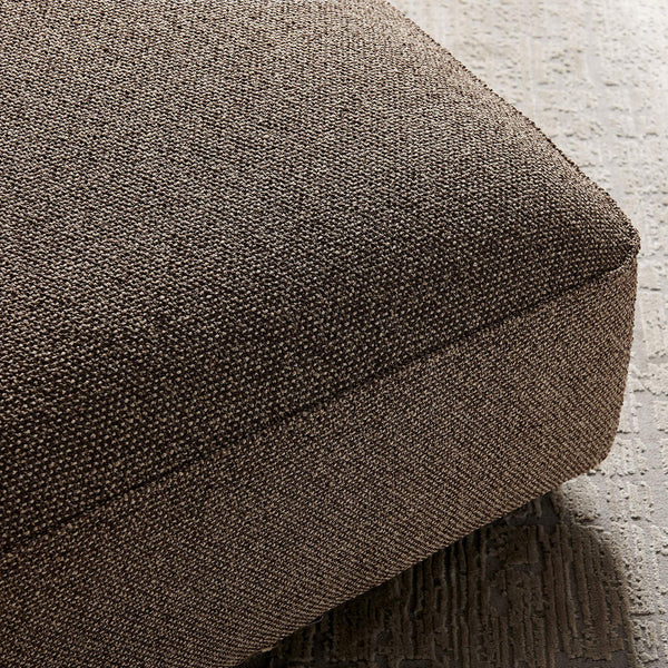 Modway Furniture Auren Bouclé Square Ottoman with Lattice Fabric Modular Living Room Footrest Seating Brown EEI-7678-ETH