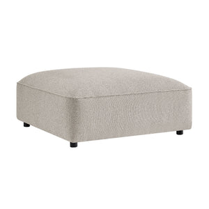 Modway Furniture Auren Bouclé Square Ottoman with Lattice Fabric Modular Living Room Footrest Seating Gray EEI-7678-FOG
