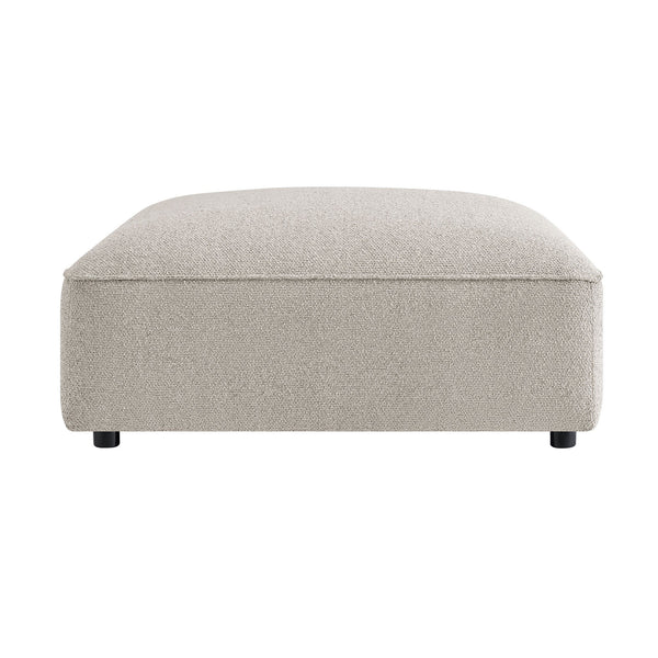Modway Furniture Auren Bouclé Square Ottoman with Lattice Fabric Modular Living Room Footrest Seating Gray EEI-7678-FOG