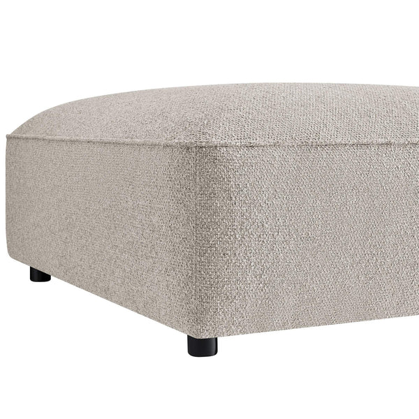Modway Furniture Auren Bouclé Square Ottoman with Lattice Fabric Modular Living Room Footrest Seating Gray EEI-7678-FOG