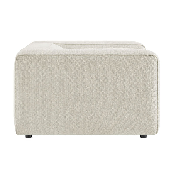 Modway Furniture Auren Bouclé Lattice Accent Chair with Pocket Springs and Solid Hardwood Legs White EEI-7679-CRE