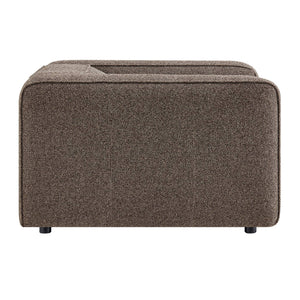 Modway Furniture Auren Bouclé Lattice Accent Chair with Pocket Springs and Solid Hardwood Legs Brown EEI-7679-ETH