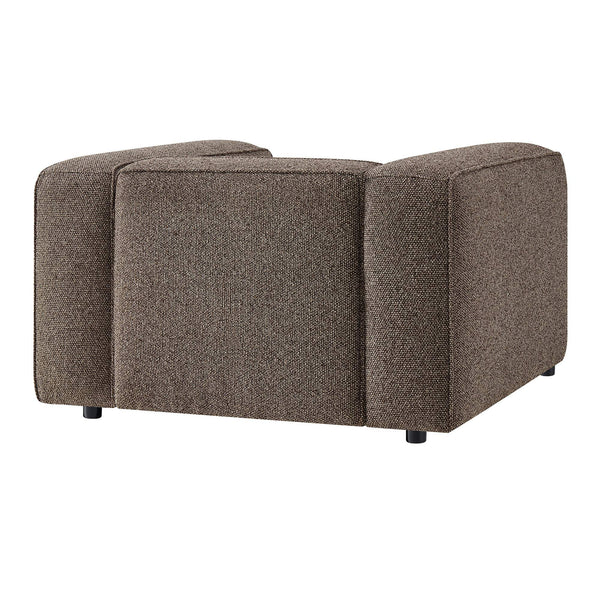 Modway Furniture Auren Bouclé Lattice Accent Chair with Pocket Springs and Solid Hardwood Legs Brown EEI-7679-ETH