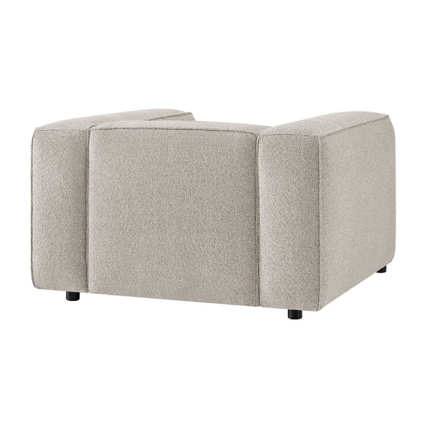 Modway Furniture Auren Bouclé Lattice Accent Chair with Pocket Springs and Solid Hardwood Legs Gray EEI-7679-FOG