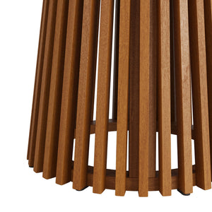 Modway Furniture Lane Solid Teak Round Outdoor Dining Table Seats Four with Umbrella Hole Patio EEI-7682-NAT