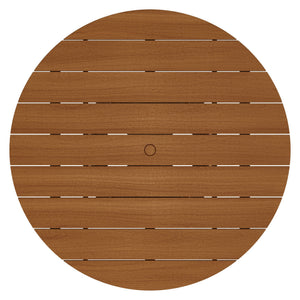 Modway Furniture Lane Modway Solid Teak Round Outdoor Dining Table Seats Six with Umbrella Hole EEI-7684-NAT