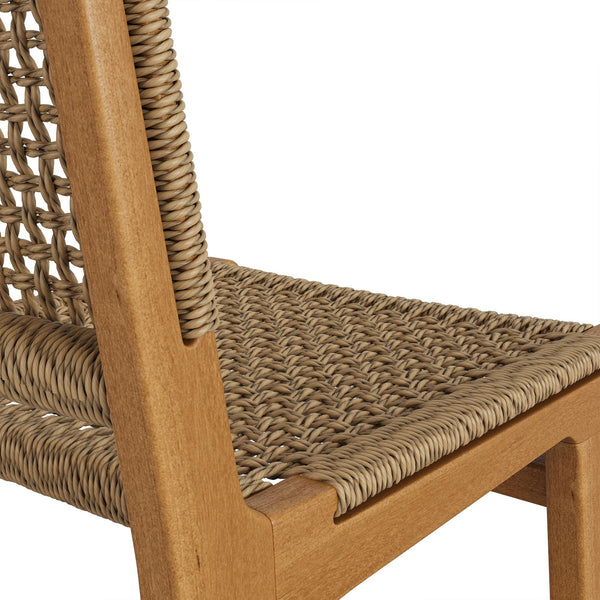 Modway Furniture Rowe Outdoor Teak and Faux Rattan Bar Stools Set for Coastal Patio Dining EEI-7689-NAT
