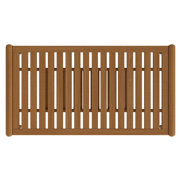 Modway Furniture Hayden Modway Solid Teak Outdoor Coffee Table with Slatted Top and Storage Shelf EEI-7695-NAT