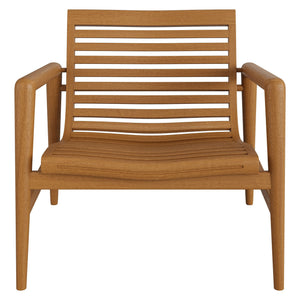 Modway Furniture Hayden Modway Solid Teak Outdoor Armchair Set Sculptural Slat Design Patio Seating EEI-7707-NAT