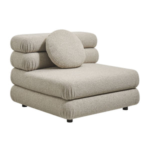 Modway Furniture Jubilee Modway Modular Armless Chair Looped Yarn Woven Tufted Living Room Seating Brown EEI-7708-LIN