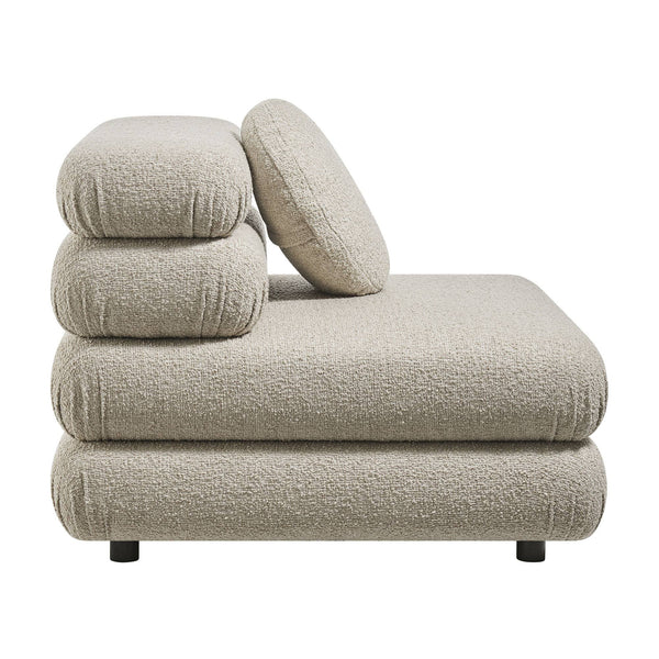 Modway Furniture Jubilee Modway Modular Sectional Sofa with Looped Yarn Weave and Retro Tufted Cushions Brown EEI-7712-LIN