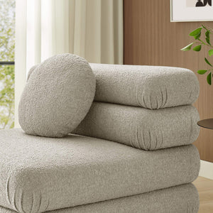 Modway Furniture Jubilee Modway Modular Armless Chair Looped Yarn Woven Tufted Living Room Seating Brown EEI-7708-LIN