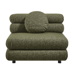 Modway Furniture Jubilee Modway Modular Armless Chair Looped Yarn Woven Tufted Living Room Seating Green EEI-7708-OLI