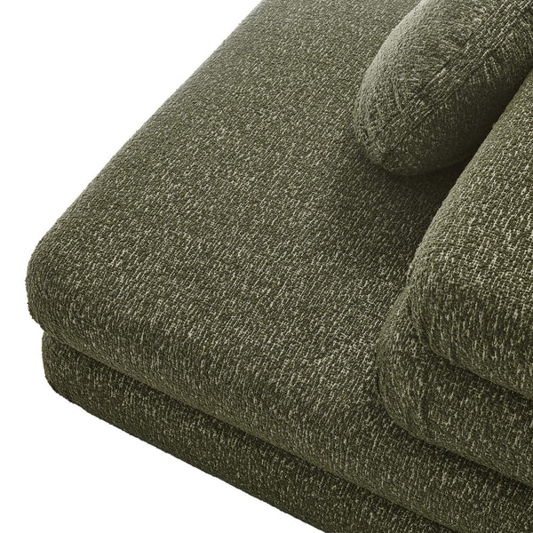 Modway Furniture Jubilee Modway Modular Armless Chair Looped Yarn Woven Tufted Living Room Seating Green EEI-7708-OLI