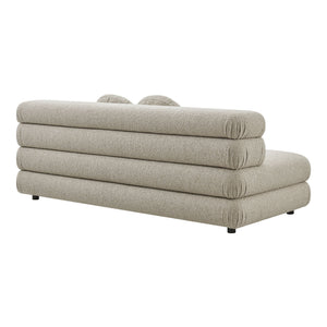Modway Furniture Jubilee Modway Armless Loveseat Woven Looped Yarn Upholstery Retro Modular Sectional Seating Brown EEI-7709-LIN